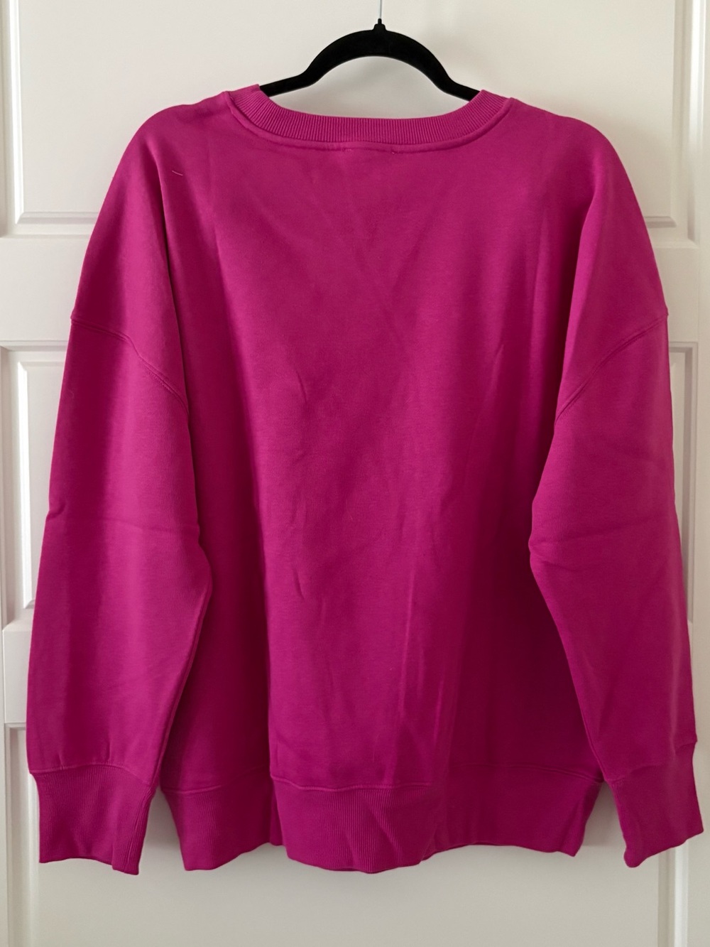 Maurices Fuchsia Crewneck Sweatshirt with Embroidered Floral Detail - Picture 2 of 8